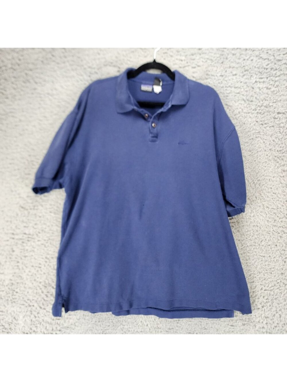 Patagonia Shirt Mens XL Blue Organic Cotton Short Sleeve 1/4 Button *Read*